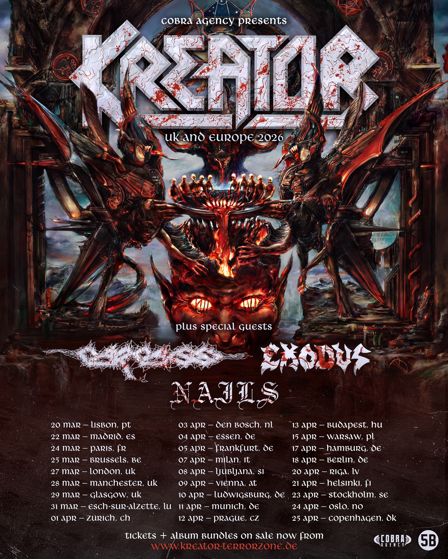 Nails Krushers Of The World Tour Poster 2026